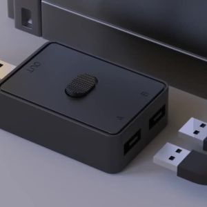 USB 3.0 Switcher KVM Switch 1x2/2x1 Bidirectional Shared Controller Splitter for Computer Laptop Keyboard Mouse Printer USB Hub