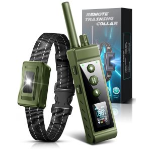 WXRPET 4265FTDog Training Shock Collar 3 Training Modes Beep Vibration Shock Flash Light Safety with Dual Battery Display