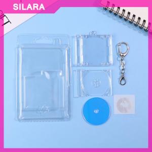 SILARA 1set Mini NFC Functional CD Disc Case Key Chain Peripheral Commemorative Album Key Holder For DIY Backpack Pendant