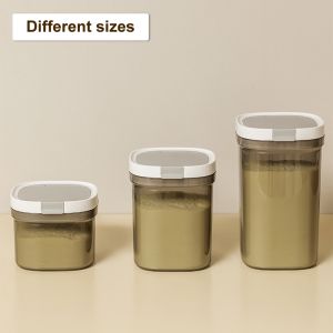 Airtight Container Milk Powder Jar Storage Free Scraper Spoon Reusable Food Sealed Box 奶粉密封容器 800ml 1300ml 1800ml 密封罐