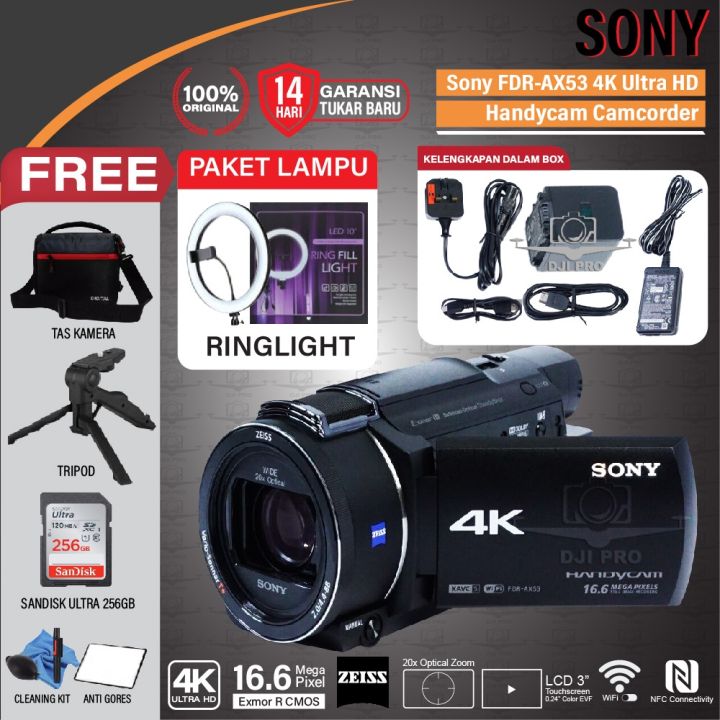 Sony FDR-AX53 4K Ultra HD Handycam Camcorder AX 53 Original