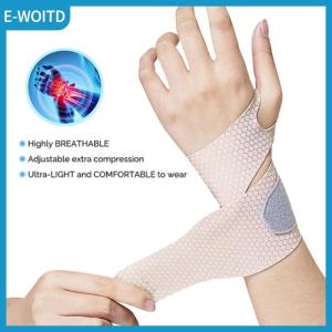 【E-WOITD】 1PCS Adjustable Wristbands Safety Wrist Support Bracer Gym Sports Wristband Carpal Protector Breathable Injury Wrap Band Strap