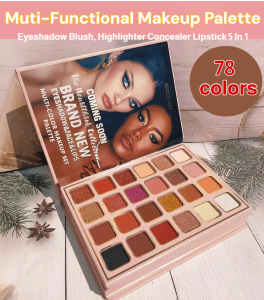 Muti-Functional Eye Shadow Palette Makeup Palette 78 Colors 5-Layer Eyeshadow Blush Highlighter Concealer Lipstick 5 In 1 Versatile