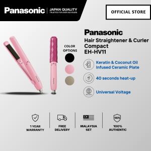 🅵🆁🅴🅴 🅳🅴🅻🅸🆅🅴🆁🆈 PANASONIC EH-HV11 HAIR STRAIGHTENER COMPACT EH-HV11-E655 Multi Styler Keratin Ceramic Plate Even Heat 直发器 Pelurus Rambut