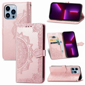 Case for Samsung Galaxy A54 A34 A24 A14 A04E A04S A32 A22 A52 A52s A23 A12 A72 A13 4G 5G Leather Wallet Flip Card Slots Mandala Pattern Floral Kickstand Universal Phone Protective Cover Casing