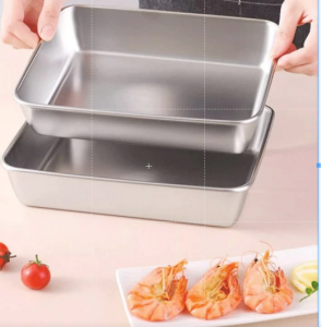 SUS304 Stainless Steel Japanese Style Tray With Lid for Grilling and Serving Perfect for Family Gatherings