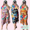 SOPHIA ABSTRACT CHALLIS TERNO TOKONG COORDINATES | FREESIZE FIT SMALL TO XL FRAME. 