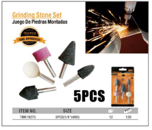 TOOLMAK Mata Batu Grinder Mounted Stone 5PCS Grinding Stone kit TMK19275