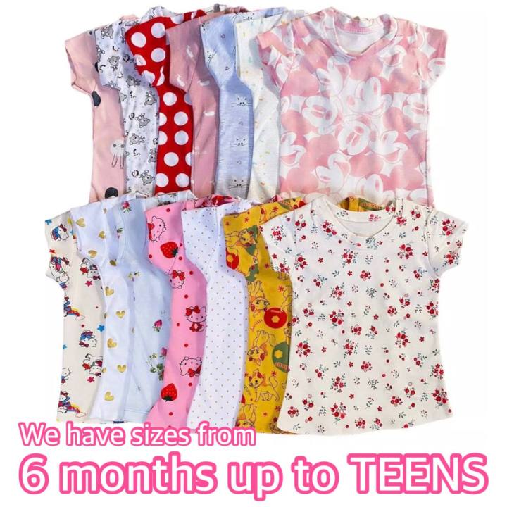 BULK SALE!! 10pcs. MALL QUALITY COTTON BLOUSE FOR KIDS 6months-TEENS