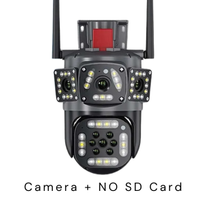 V380 Pro 16MP Dual-Lens 8K CCTV Camera – Dual Screen WiFi PTZ 360° Auto Tracking 8X Zoom Color Night Vision