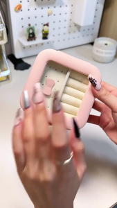 Hộp sắp xếp đồ với khoang không thấm nước chất liệu da PU trường hợp đối với bông tai vòng đeo tay dây chuyền đồ trang sức chủ