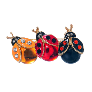 Trendy Zinc Alloy Ladybugs Pins Animal Brooch Eye Catching Colors For Adults And Kids Fashion Clothing Decoration
