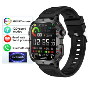 2024 New For Xiaomi Military Smart Watch Men IP68 5ATM Outdoor Sports Fitness Tracker Health Monitor 1.96" BT Call Smartwatch