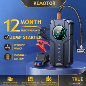 4 in 1 car jump starter powerbank jumper with pump tyre With Air Compressor 12V Emergency Jumper Starter