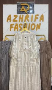 Gamis raya motif haruka serut depan salur realpict wanita remaja dewasa terbaru azhrifa fashion bdg
