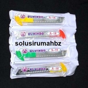 Cutter Gunindo Tipe A-18 per Lusin A18 PERLUSIN lusinan grosir renceng pisau cuter