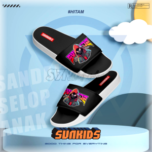 BRZ-kids slop sandals Boys Girls character print sandals