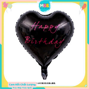 Bong Bóng Trái Tim BlackPink Màu Hồng Đen Trang Trí Sinh Nhật Hàn Quốc Phụ Kiện Trang Trí MBBDecor