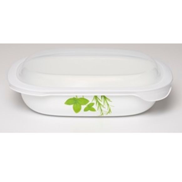Corelle® Light D-96 2pc Square Casserole Set With Plastic Lid