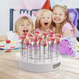 REGISTR Clear Acrylic Cake Pop Stand 22-Hole Round Lollipop Stand Display Stand Elegant Cake Pop Display Weddings