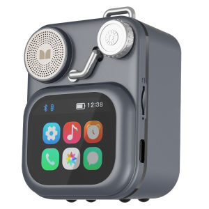 Monster S350 Bluetooth 6.0 Mini Speaker Portable Hi-Fi Full-Color Touchscreen With TF Card Support & Alarm Function