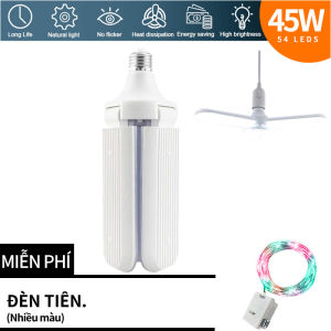 Bóng đèn led hình 3 cánh quạt 45w siêu sáng - bảo hành 1 năm.(Đèn dây đồng miễn phí)
