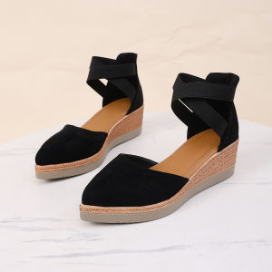 [Free Shipping] 2026 Spring/Summer New Collection: WomenS Sandals With A Wedge Heel Thick Sole Pointed Toe And Open Design Available In Plus Sizes