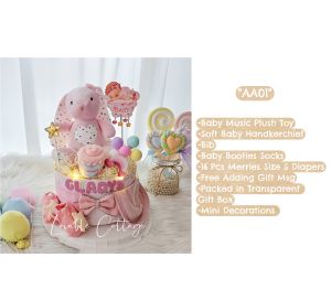 Hearty Bunny Bunny Diaper cake baby hamper newborn baby shower full month gift
