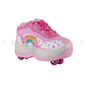 Sepatu Roda Anak Perempuan Karakter Pelangi - Pink