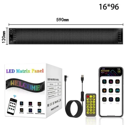 VOYUE ยูเอสบี 5V แผงพิกเซล LED Matrix ยืดหยุ่น สามารถระบุตำแหน่งได้ หน้าจอ LED ที่ตั้งโปรแกรมได้ หลากหลาย ทำเอง จอแสดงผลโฆษณา