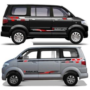 Stiker Striping Samping Abu-abu Suzuki APV Sporty Cutting Body