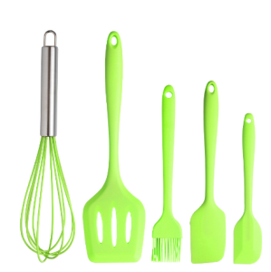 Spatula Set Peralatan Masak Sodet Susuk Sutil Silikon Non Stick Untuk Goreng Tumis Pengocok Telur Adonan Cooking Tools Isi 5 Pcs