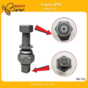 QUEENBEE Isuzu SPM TRUCK REAR HUB BOLT WITH NUT WHEEL STUD BOLT RH/LH BN-195 H.W HIGH QUALITY