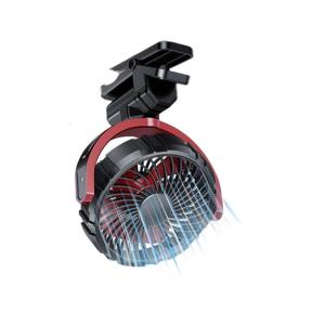 3 Speed Adjustable Clip On Rechargeable Fan 900 Degree Rotatable Cooling Blower Accessories For Home Office Travel