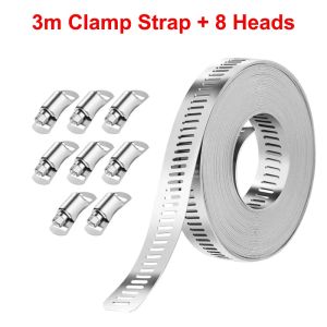 VALUEPULSE 304 Stainless Steel Hose Clamps With Fasteners Heavy Duty Stainless Steel Clamp Accessories Worm Gear Clamp