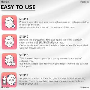 [COD] Homein Collagen Film Paper Soluble Facial Mask Face Skin Cheek Sticker Forehead Patch Smile Lines Patches Anti-aging Wrinkles Remover