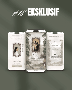 Eksklusif | Undangan Digital Pernikahan Tema Art Adat Minimalis Flowers