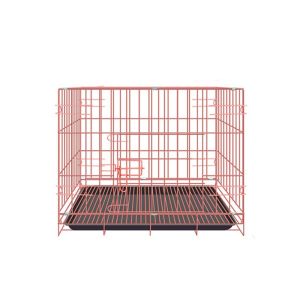 Dog Cage with Poop Tray Heavy Duty Pet Collapsible Cage Foldable Pet Cage
