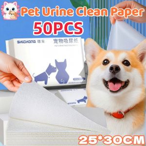 50PCS Dog Cat Training Pad Super Absorbent Pet Urine Paper Quick-drying Deodorizer Pee Pads