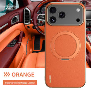 Langsidi vỏ điện thoại da cho iPhone 17 Pro Max 17pro vòng ống kính sang trọng thanh kẹp Bảo vệ nắp lưng 360 bảo vệ toàn diện vỏ điện thoại di động chống trượt chống sốc thủ công Nhà máy chính hãng