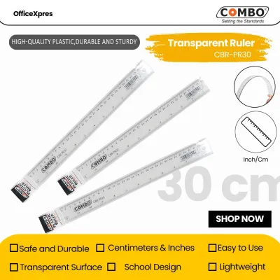 1 LUSIN Penggaris Plastik 30 CM / Rol Plastik / Mistar Plastic Combo (12pcs)