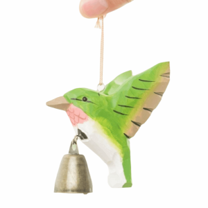 BAGUO với Bell Chuông gió chim ruồi Dễ thương Trang trí nhà cửa Tượng chim ruồi Hài hước Đồ trang trí treo dây chuyền chim bay Treo ngoài trời