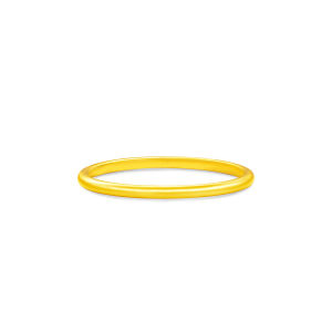 CHOW TAI FOOK 999 Pure Gold Non-Adjustable Traditional Plain Ring - EOF1