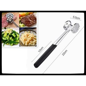 Meat Tenderizer Hammer Mallet Tool Pounder For Tenderizing Steak Beef And Poultry. With Rubber Comfort Grip Handle