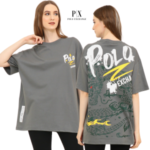 Baju Kaos Oversize Pria Wanita Polo Exchange Naga Ootd Distro T Shirt Korean Style - 10114
