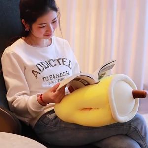 Office Breathable Portable Lunch Break Pillow Cute Fruit Plush Stuffed Toy Can Be Insert During Nap Winter Hand Warming Doll Gift for Children