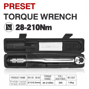 Torque Ratchet Wrench 5-210nm Adjustable 1/2" 1/4" Dual Drive Professional Ratchet With Sleeve Set