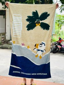 Khăn tắm cho bé MJ Organic hoạt hình ngộ nghĩnh 70x140cm