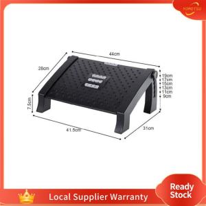 『😲Ship in 24hrs🤟❤️』Ergonomic Foot Rest Under Desk With Foot Massage Roller | Office/Home Foot Stool 6 Position | Adjustable Footrest Rehat Kaki Ergonomik Di Bawah Meja 人体工学脚踏凳