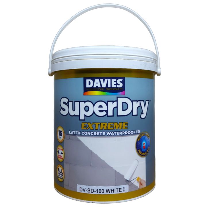 Davies SuperDry Extreme Latex Concrete Waterproofer Super Dry - 4L ...